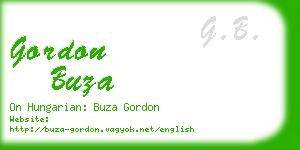 gordon buza business card